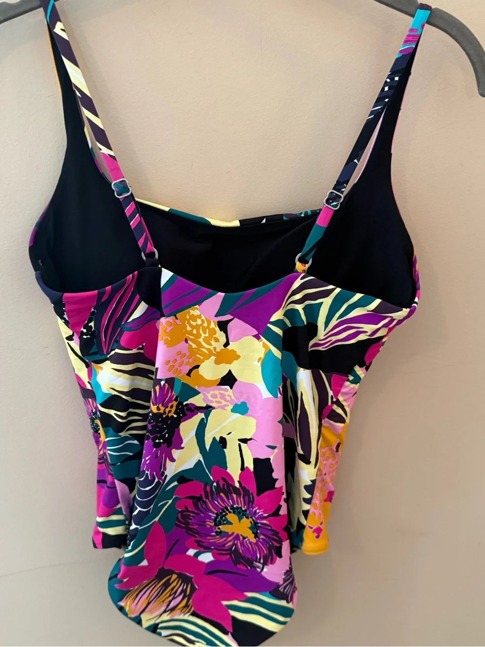 CALIA paradise palm print swim one piece size 8